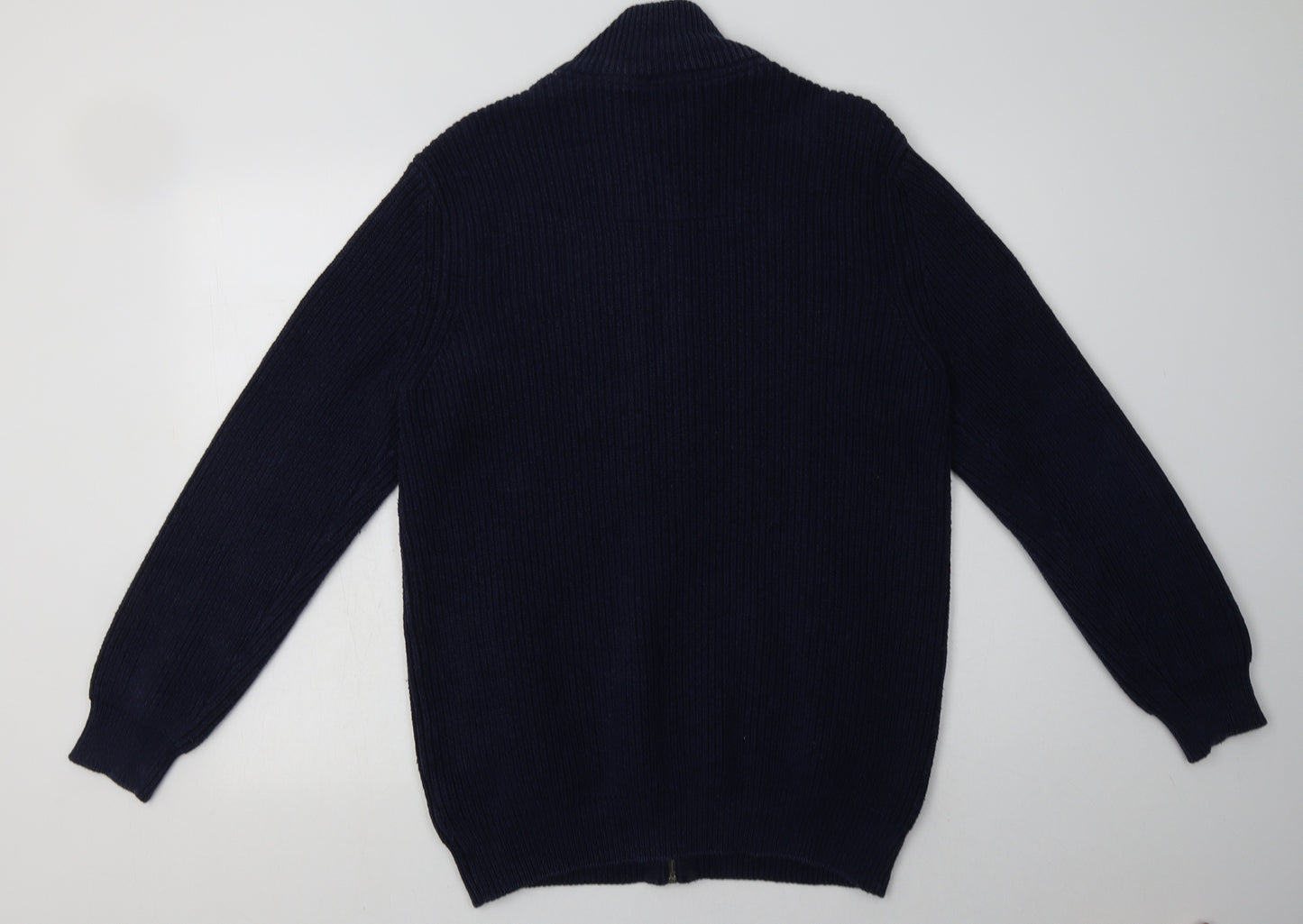 Debenhams Mens Blue  Cotton Full Zip Sweatshirt Size L