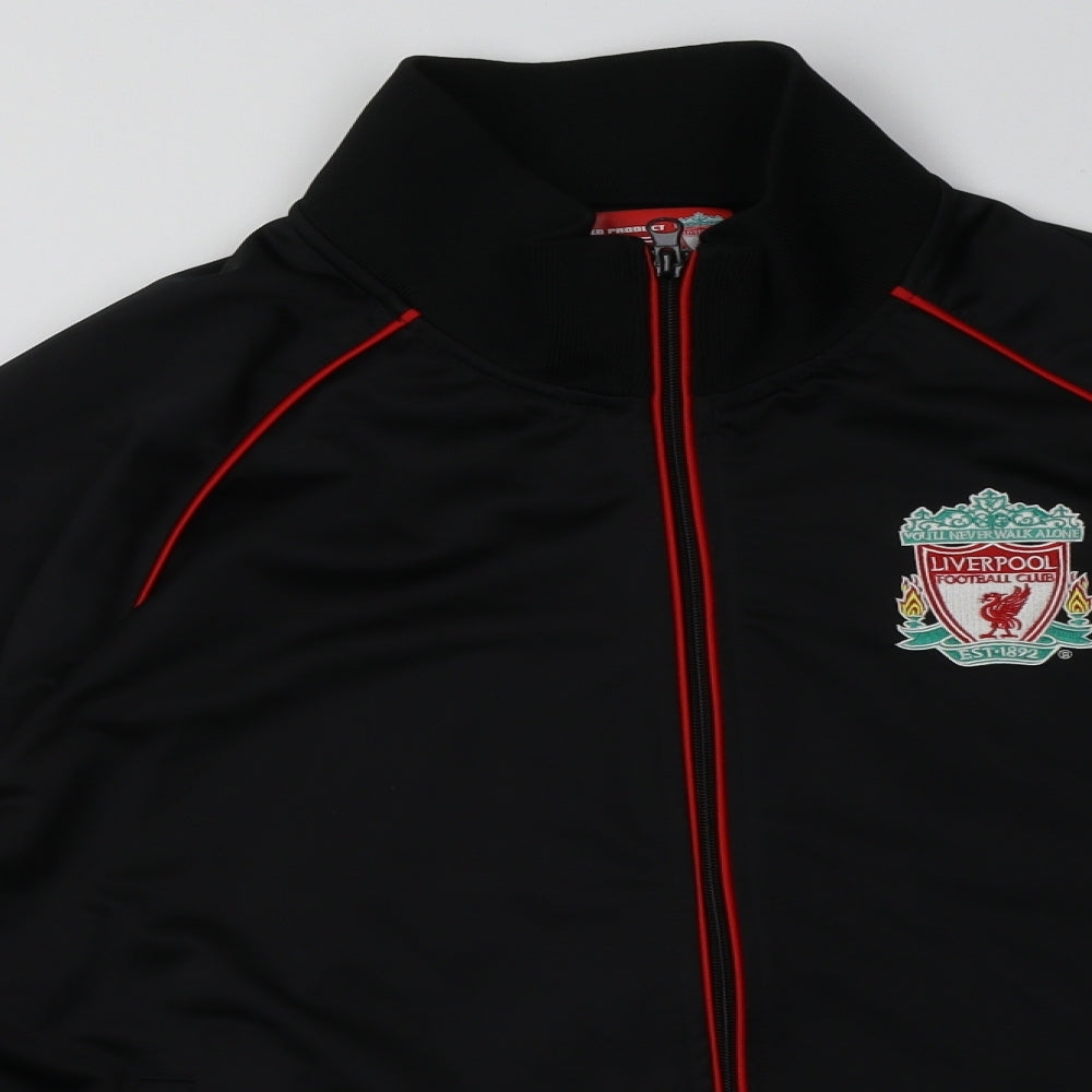 Liverpool FC Mens Black  Polyester Full Zip Sweatshirt Size L   - Liverpool Football Club