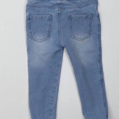 Primark Girls Blue  Cotton Jogger Trousers Size 24 Months