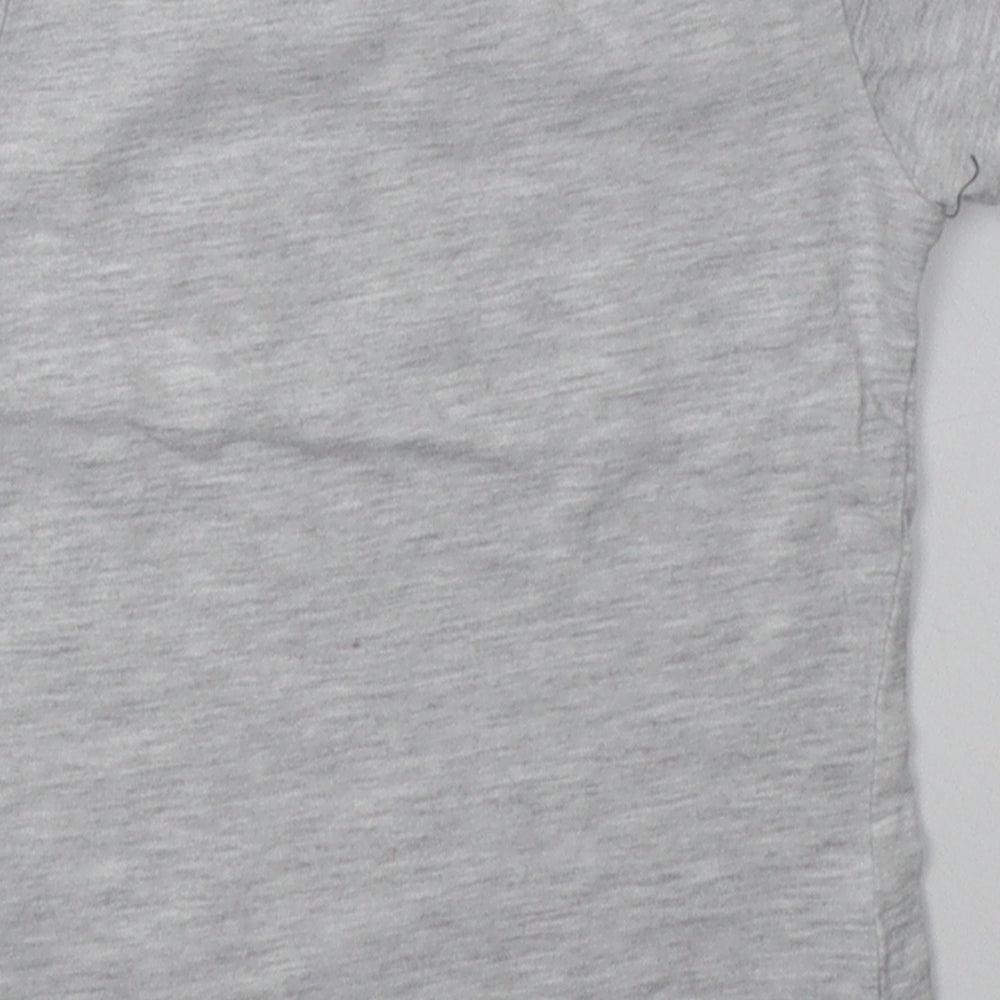 Young Dimension Girls Grey Geometric Cotton Basic T-Shirt Size 2-3 Years Crew Neck Pullover - pretty, beautiful, lovely butterfly print
