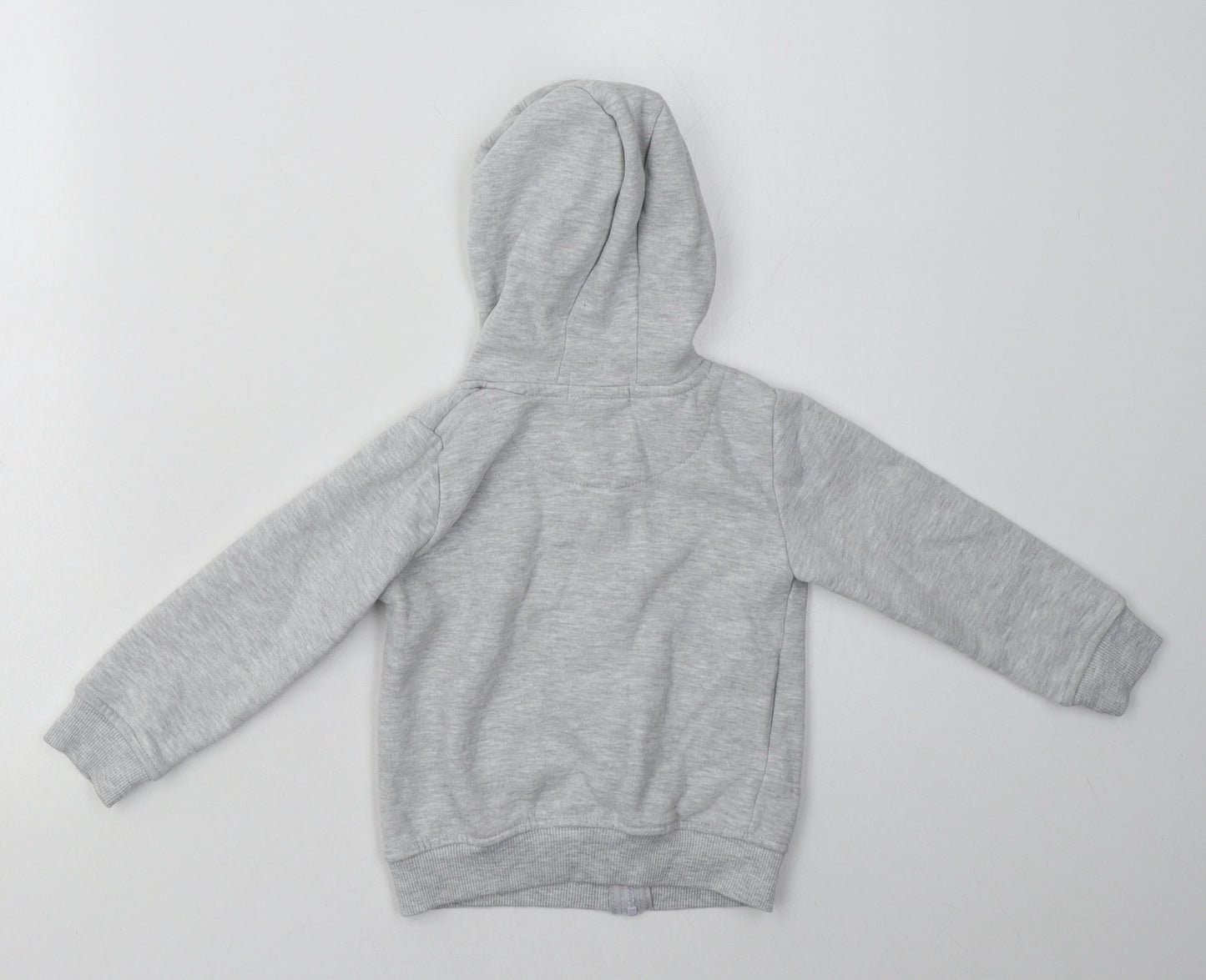 Primark Girls Grey  Cotton Full Zip Hoodie Size 2-3 Years  Pullover