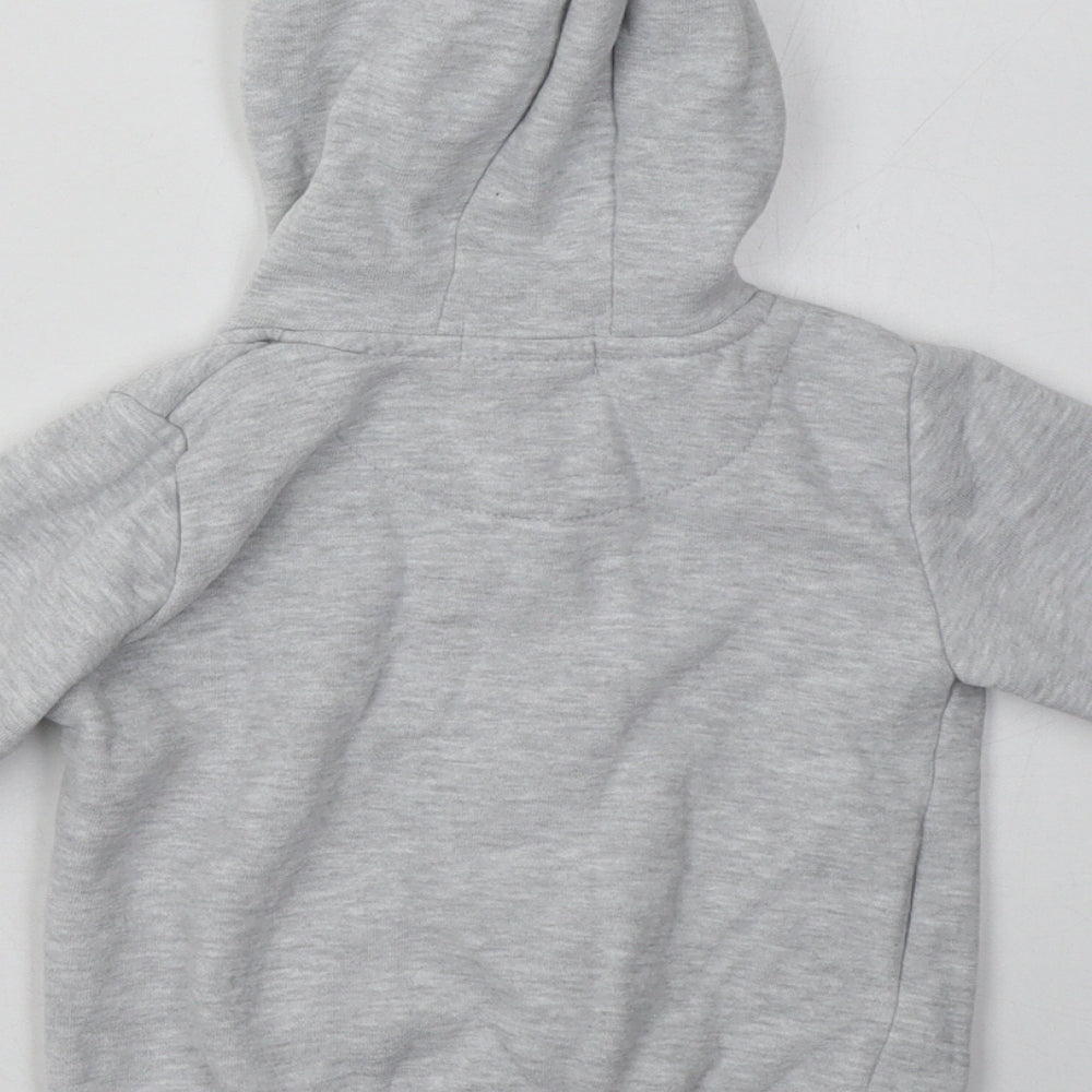 Primark Girls Grey  Cotton Full Zip Hoodie Size 2-3 Years  Pullover