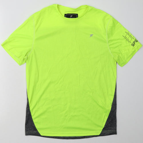 Primark Mens Yellow  Polyester Basic T-Shirt Size S Crew Neck Pullover