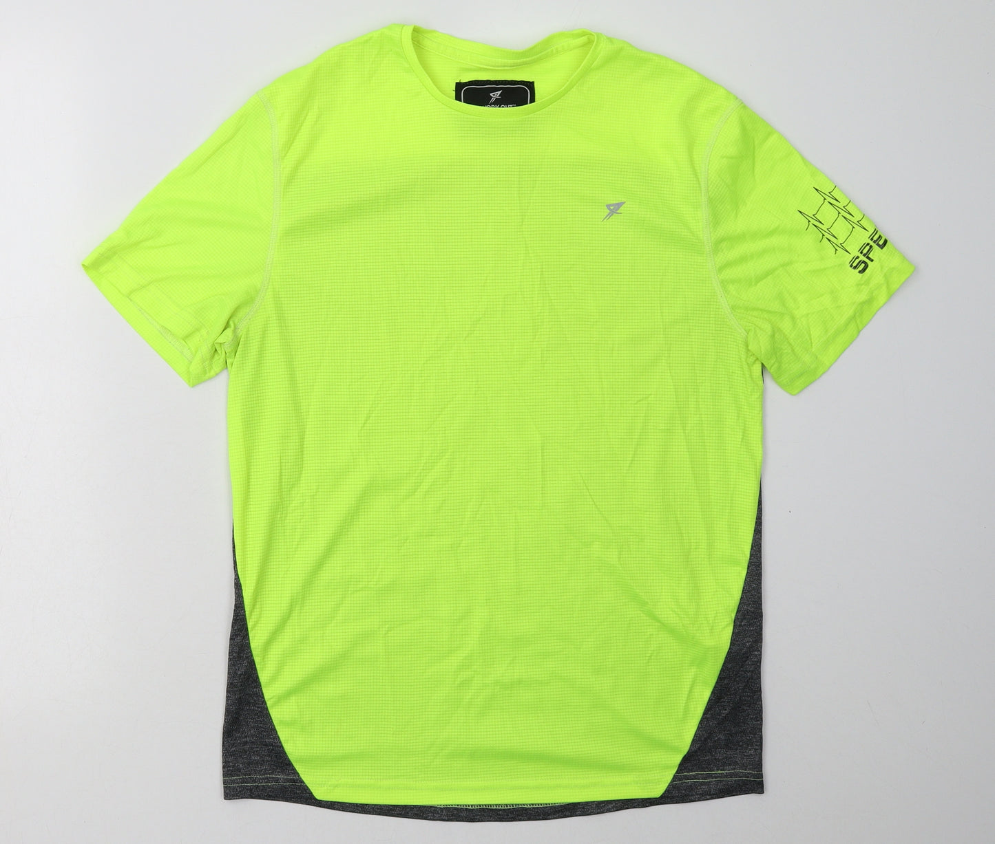 Primark Mens Yellow  Polyester Basic T-Shirt Size S Crew Neck Pullover