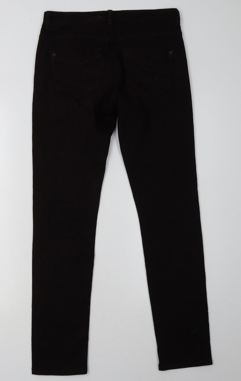 Topshop Womens Purple  Cotton Straight Jeans Size 28 L30 in Regular Button