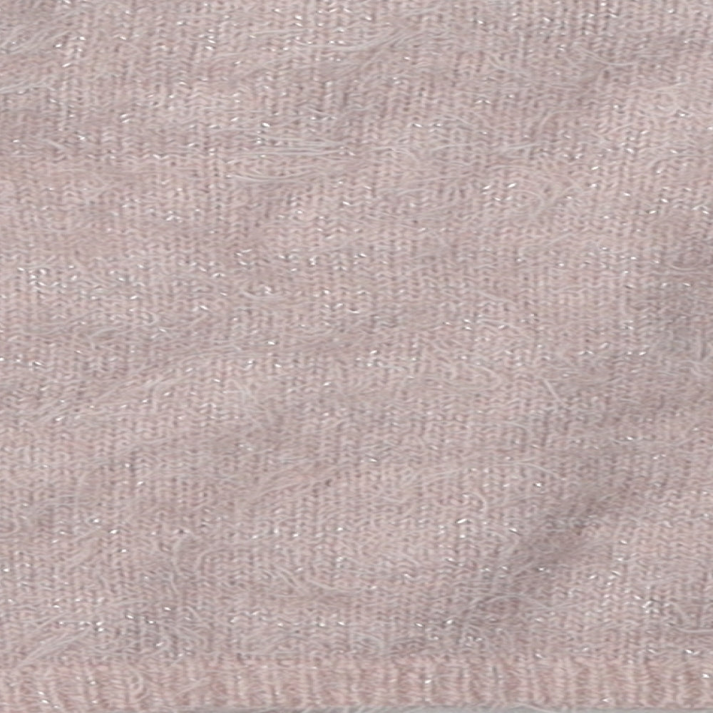 Matalan Girls Pink Crew Neck  Polyamide Cardigan Jumper Size 4-5 Years  Button