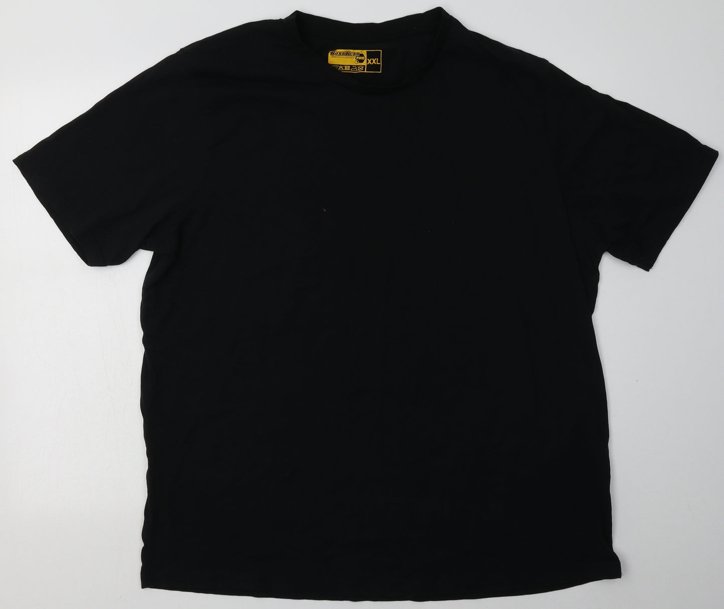 Workwear Mens Black  Cotton  T-Shirt Size 2XL Crew Neck