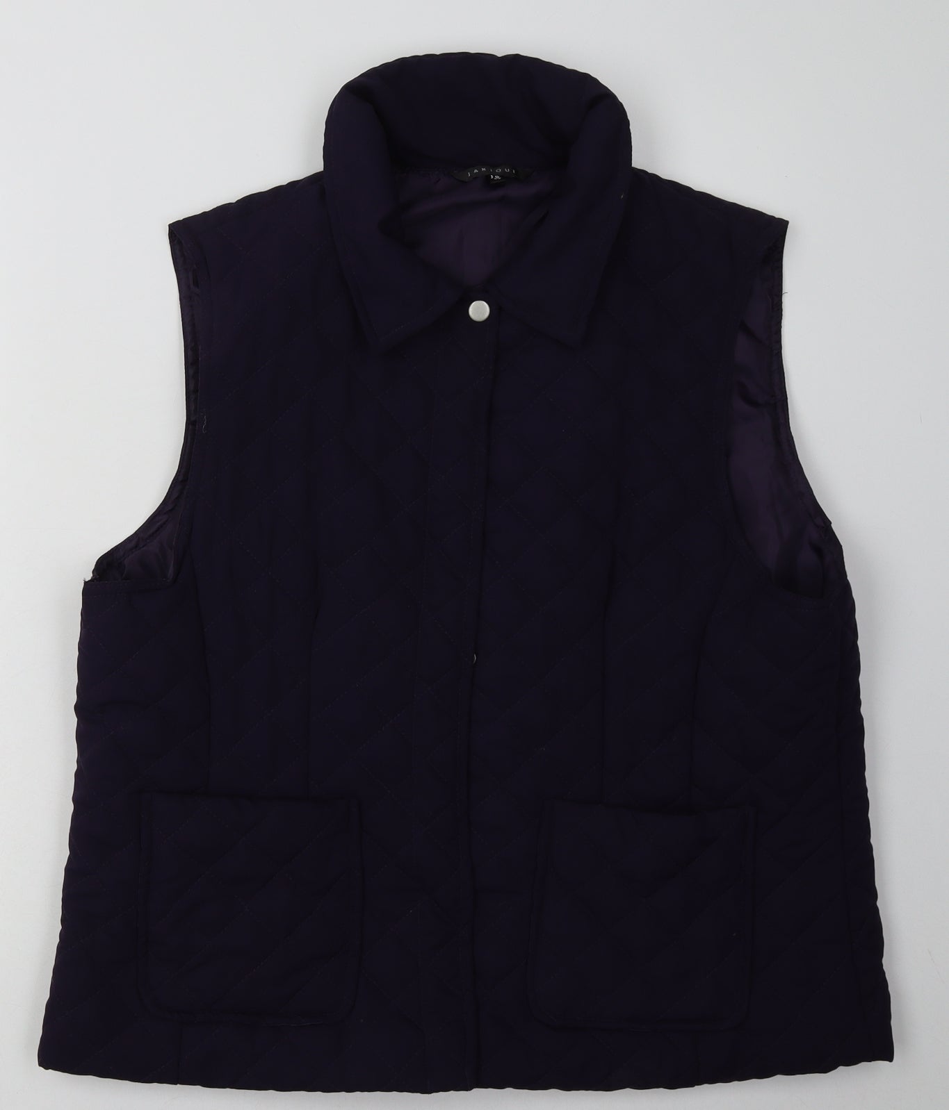 Janique Womens Purple   Gilet Jacket Size 18  Buckle