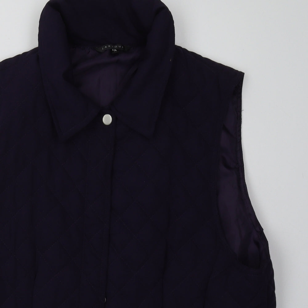Janique Womens Purple   Gilet Jacket Size 18  Buckle