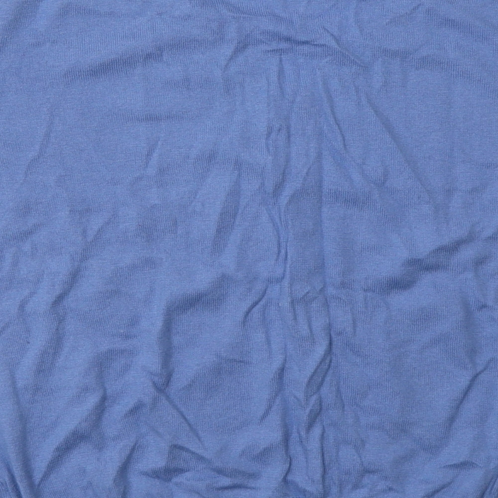 Woolovers Womens Blue V-Neck  Cotton Cardigan Jumper Size L