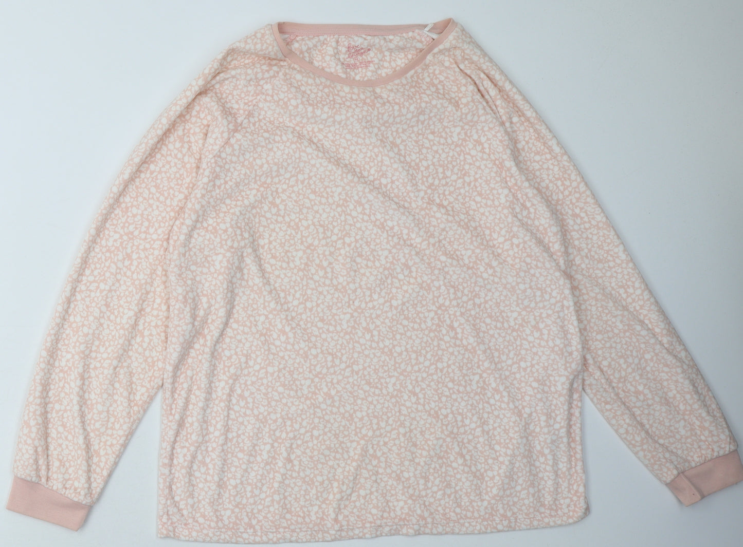 Primark Womens Pink Animal Print Polyester  Pyjama Set Size M