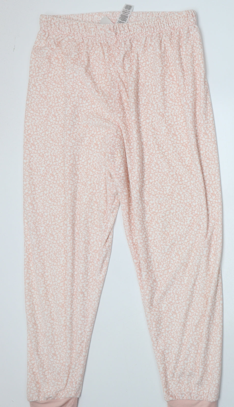 Primark Womens Pink Animal Print Polyester  Pyjama Set Size M