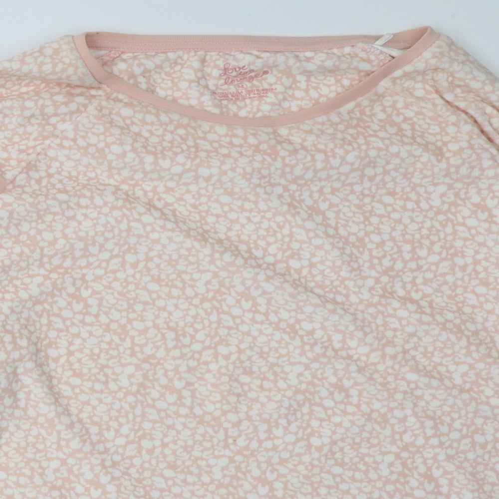 Primark Womens Pink Animal Print Polyester  Pyjama Set Size M