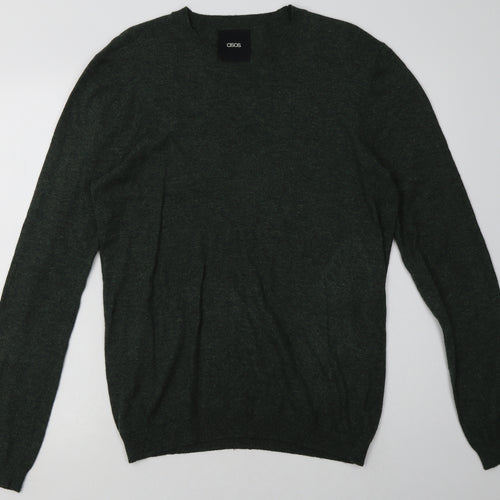 ASOS Mens Green  Nylon Pullover Sweatshirt Size M