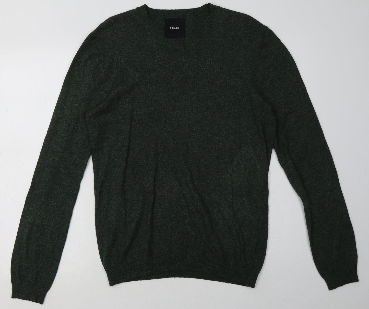 ASOS Mens Green  Nylon Pullover Sweatshirt Size M