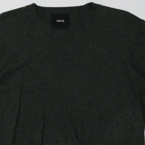ASOS Mens Green  Nylon Pullover Sweatshirt Size M