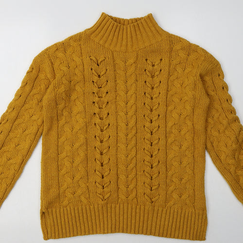 Matalan Womens Yellow  Acrylic Pullover Sweatshirt Size XS  Pullover