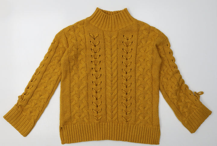 Matalan Womens Yellow Acrylic Pullover Sweatshirt Size XS Pullover