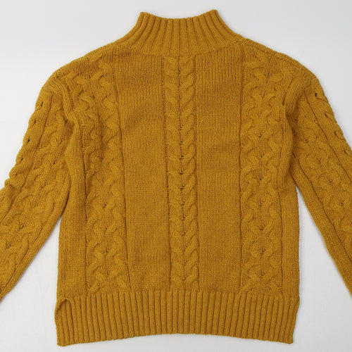 Matalan Womens Yellow  Acrylic Pullover Sweatshirt Size XS  Pullover