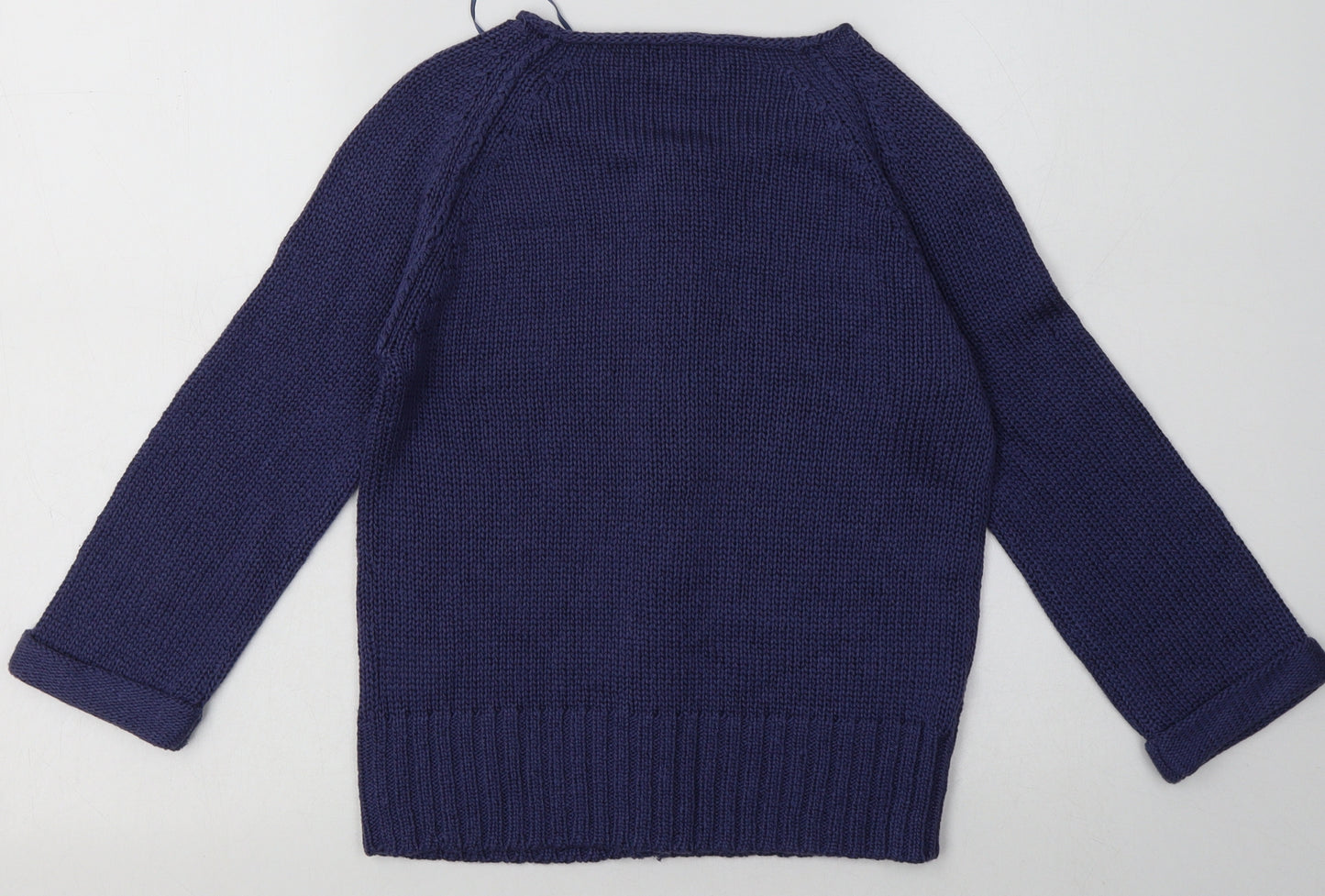 Matalan Womens Purple Crew Neck  Acrylic Cardigan Jumper Size 10