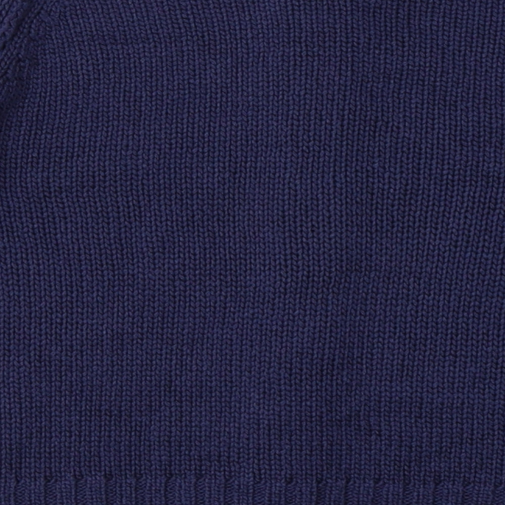 Matalan Womens Purple Crew Neck  Acrylic Cardigan Jumper Size 10