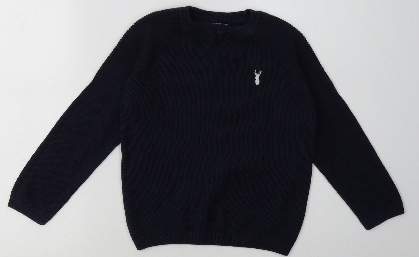 NEXT Boys Blue  Cotton Basic Casual Size 7 Years Crew Neck Pullover