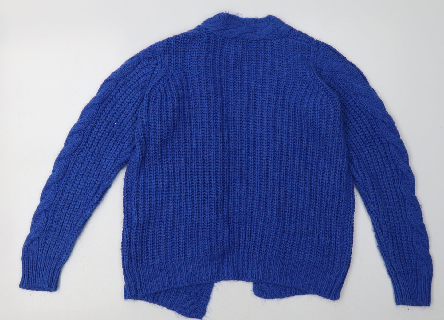 Primark Womens Blue V-Neck  Acrylic Cardigan Jumper Size 2XL