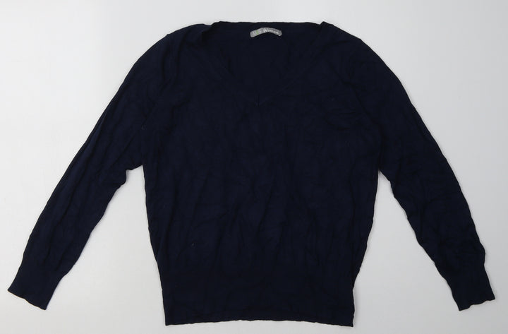 Marks and Spencer Womens Blue  Viscose Pullover Sweatshirt Size 14  Pullover