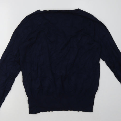 Marks and Spencer Womens Blue  Viscose Pullover Sweatshirt Size 14  Pullover