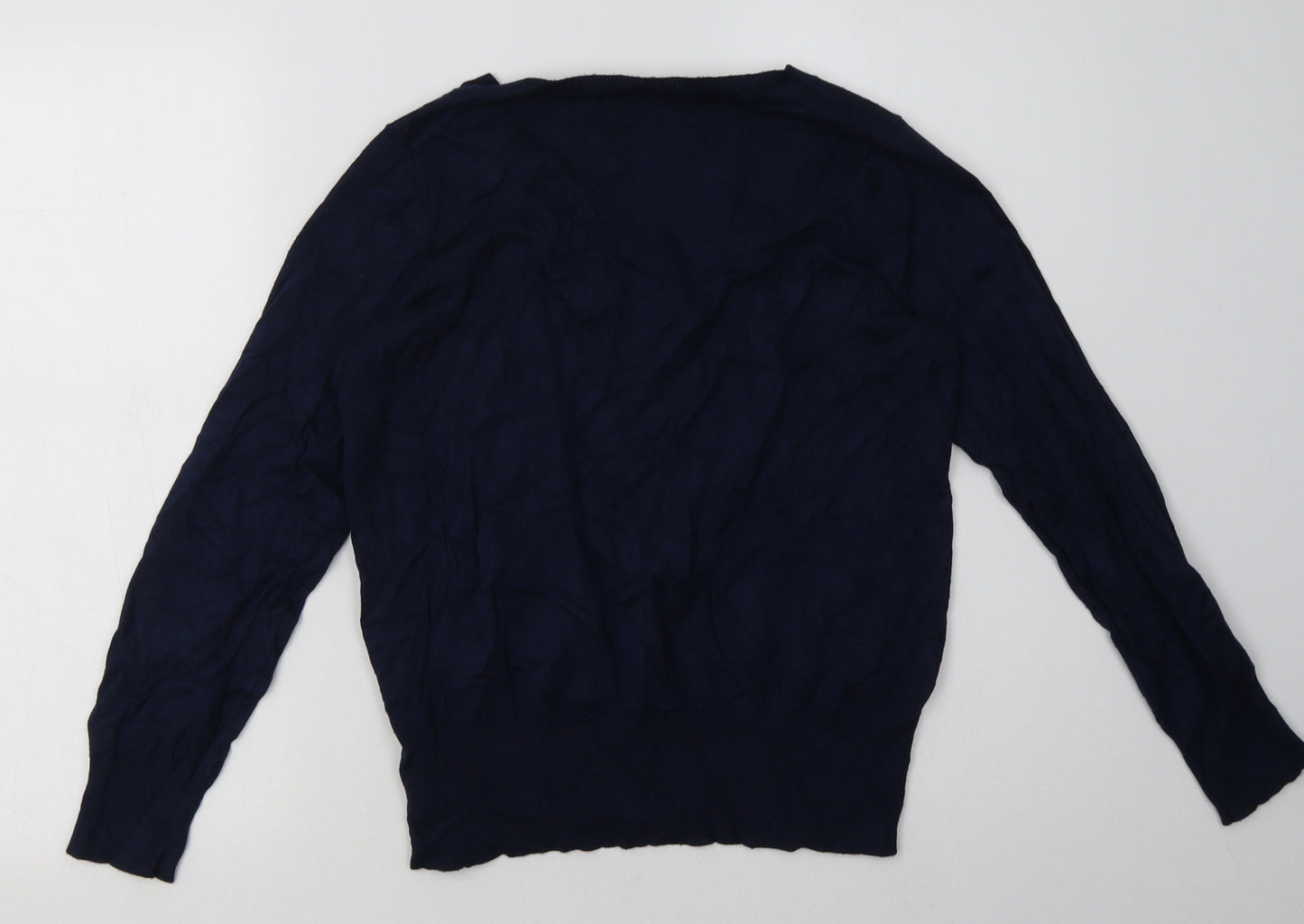 Marks and Spencer Womens Blue  Viscose Pullover Sweatshirt Size 14  Pullover