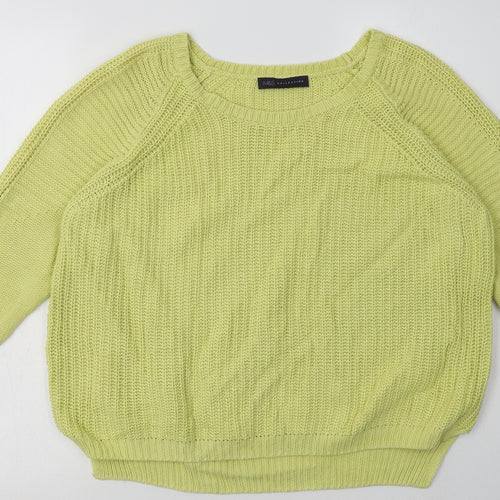Marks and Spencer Womens Yellow  Cotton Pullover Sweatshirt Size 16  Pullover