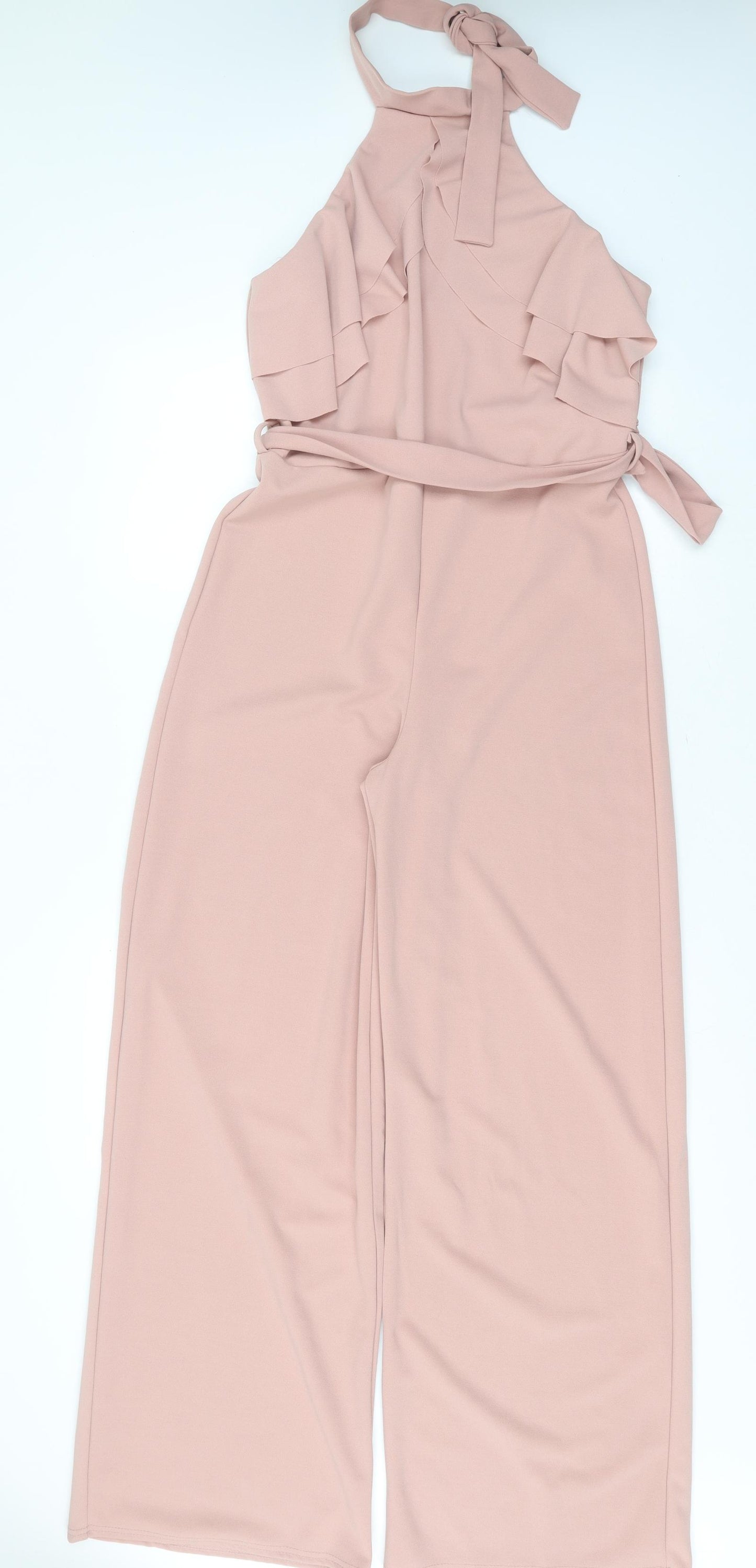 Quiz Womens Pink  Polyester Jumpsuit One-Piece Size 14 L33 in