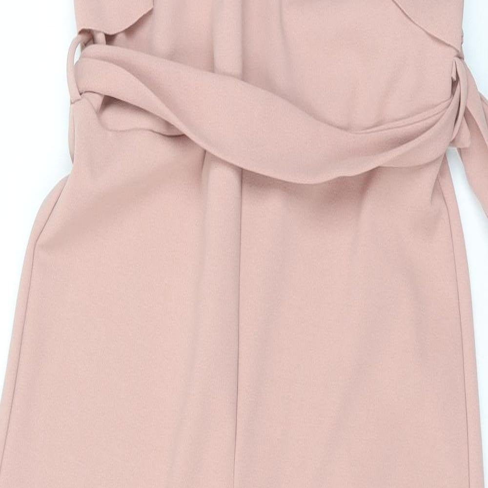 Quiz Womens Pink  Polyester Jumpsuit One-Piece Size 14 L33 in