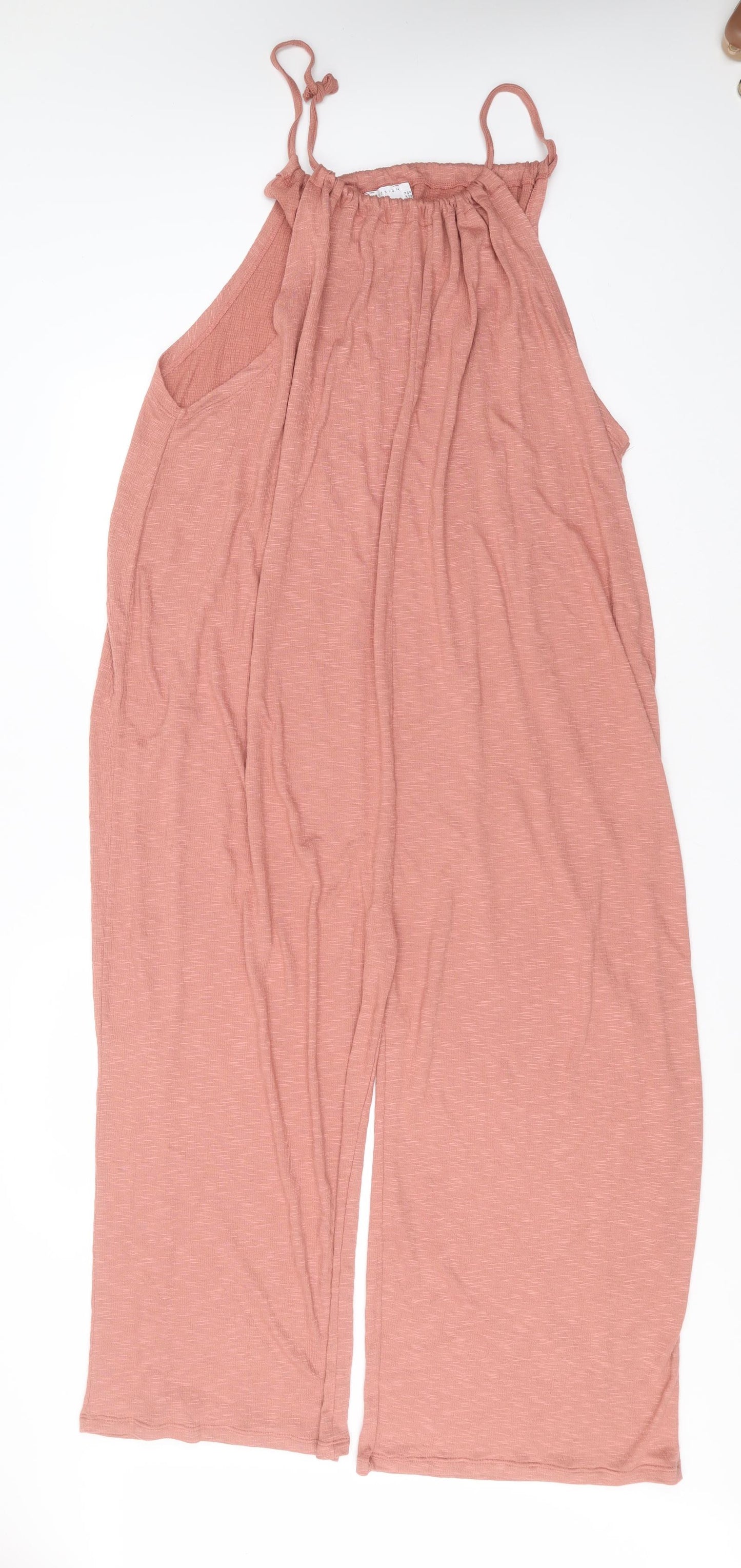 ASOS Womens Pink  Viscose Jumpsuit One-Piece Size 12 L22 in