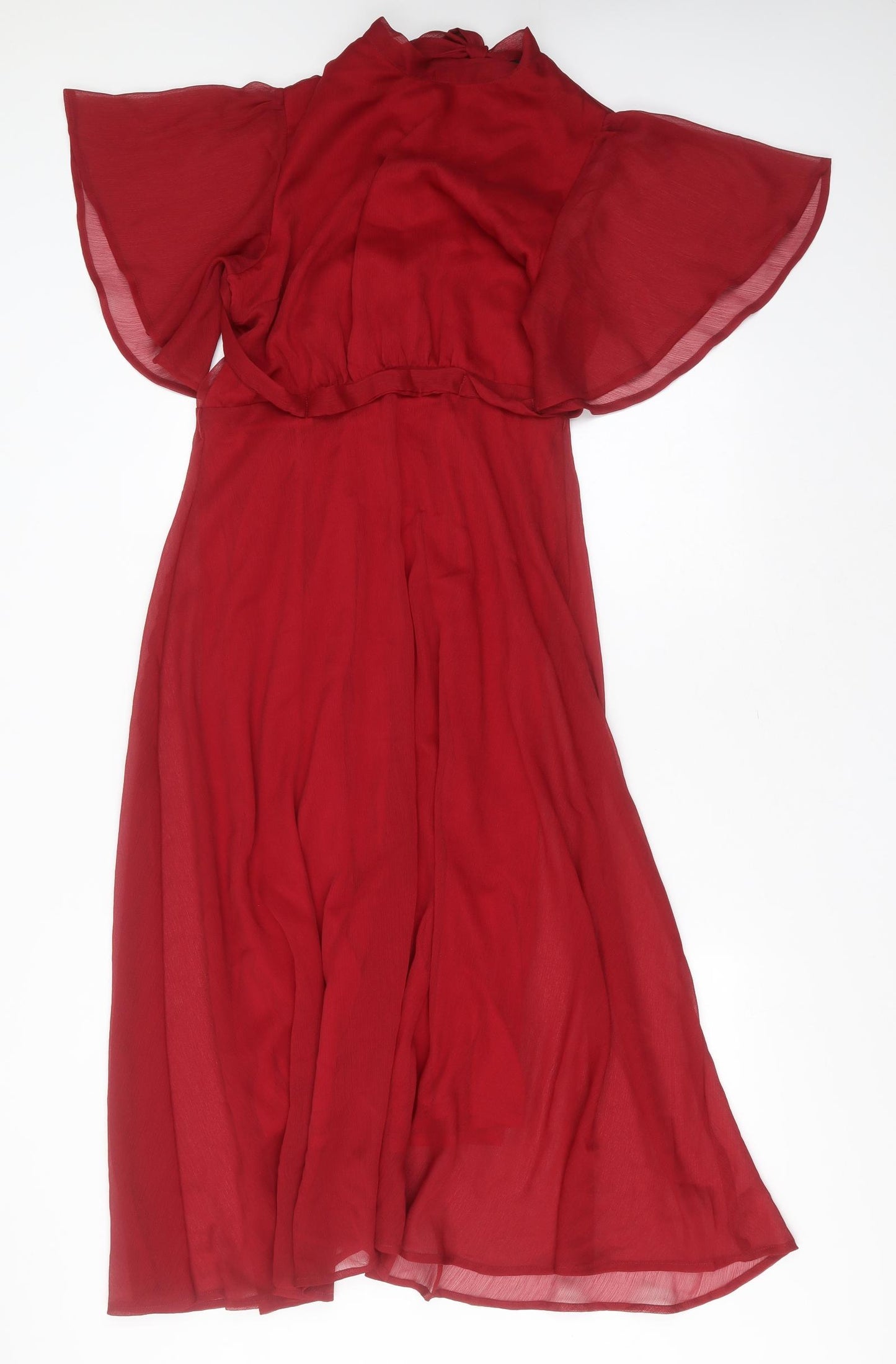 SheIn Womens Red  Polyester Maxi  Size L  Round Neck