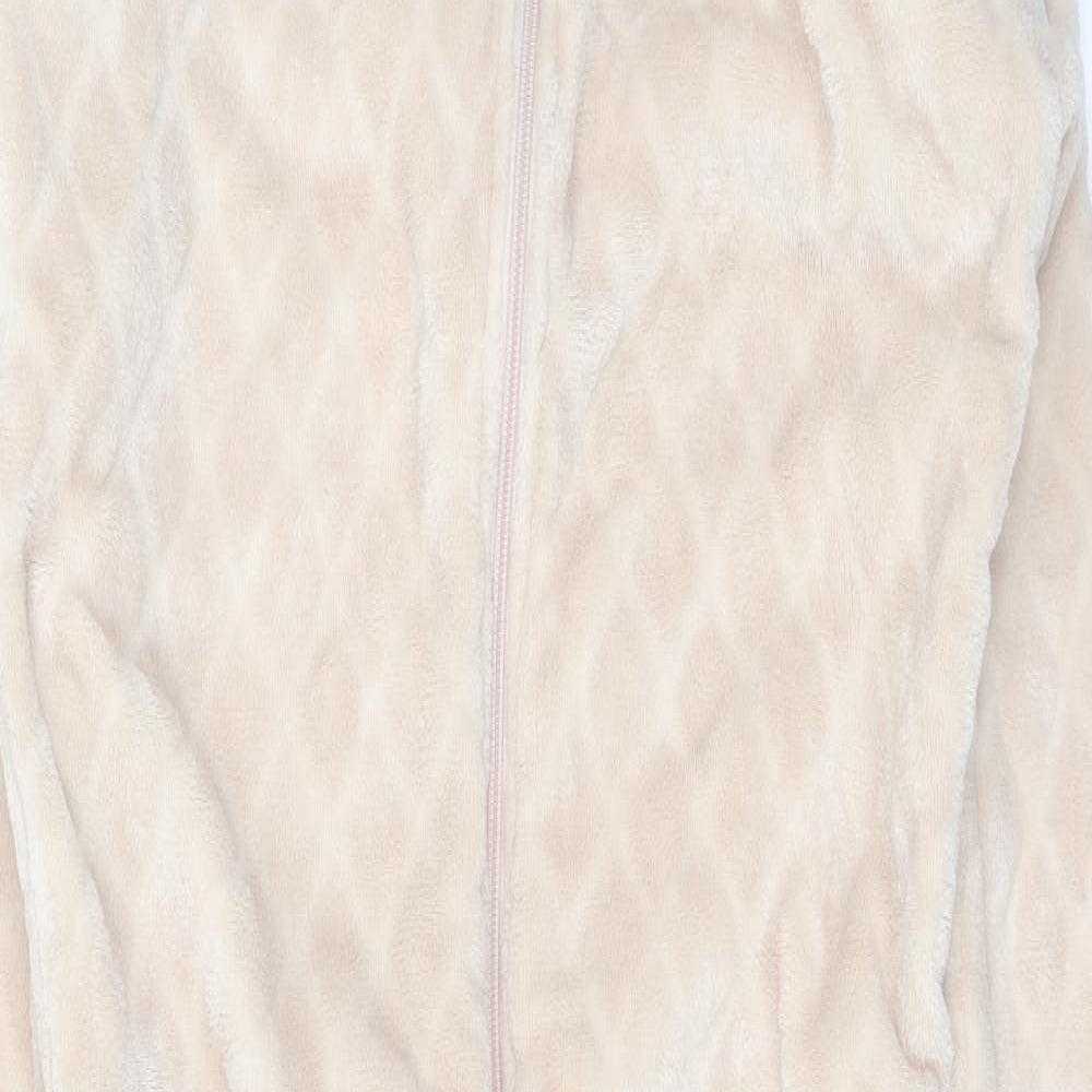 MAKE TIME TO DREAM Womens Beige Argyle/Diamond Polyester Top One Piece Size M  Zip - onesie