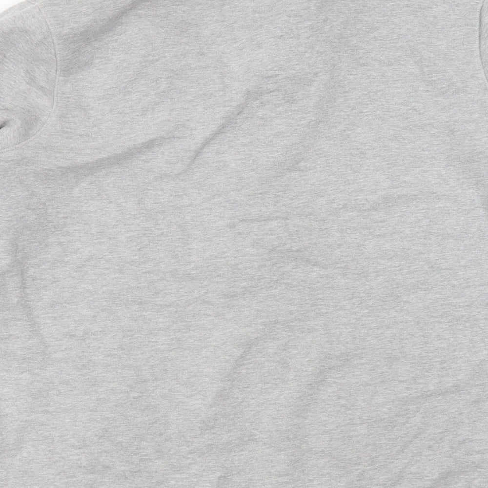 ESMARA Mens Grey  Cotton Full Zip Sweatshirt Size L
