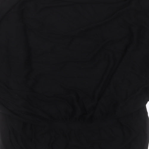 Crafted Womens Black V-Neck  Viscose Cardigan Jumper Size 14