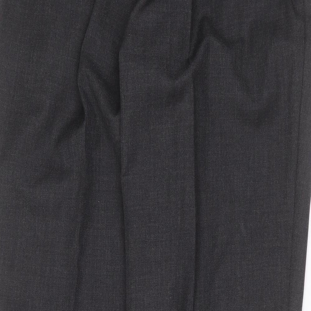 Skopes Mens Grey  Polyester Trousers  Size 36 in L33 in Regular Zip