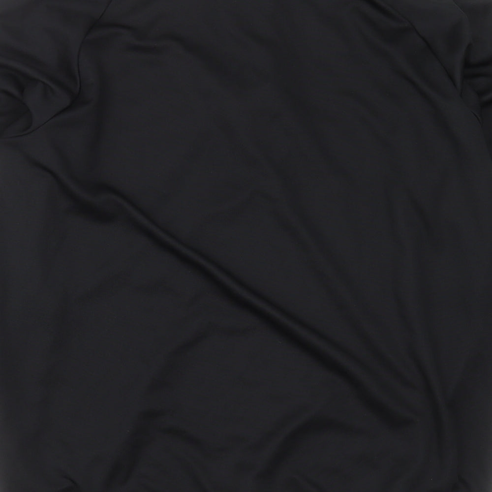 adidas Mens Black  Polyester Pullover Casual Size L Round Neck  - glan conwy
