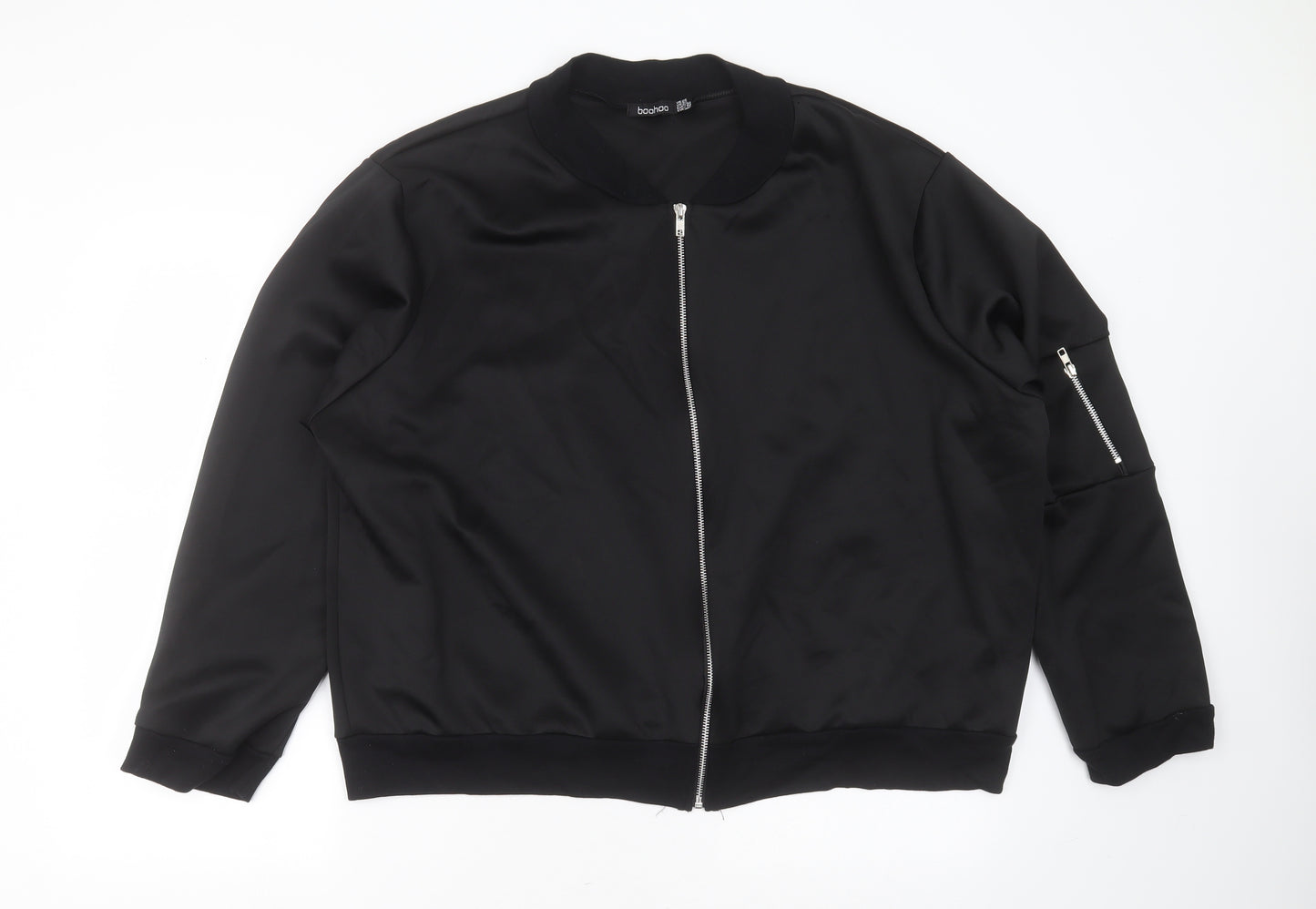 Boohoo Womens Black   Jacket  Size 26  Zip