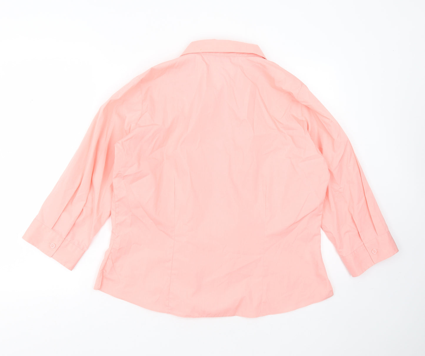 AMARANTO Womens Pink  Cotton Basic Button-Up Size 18 Collared