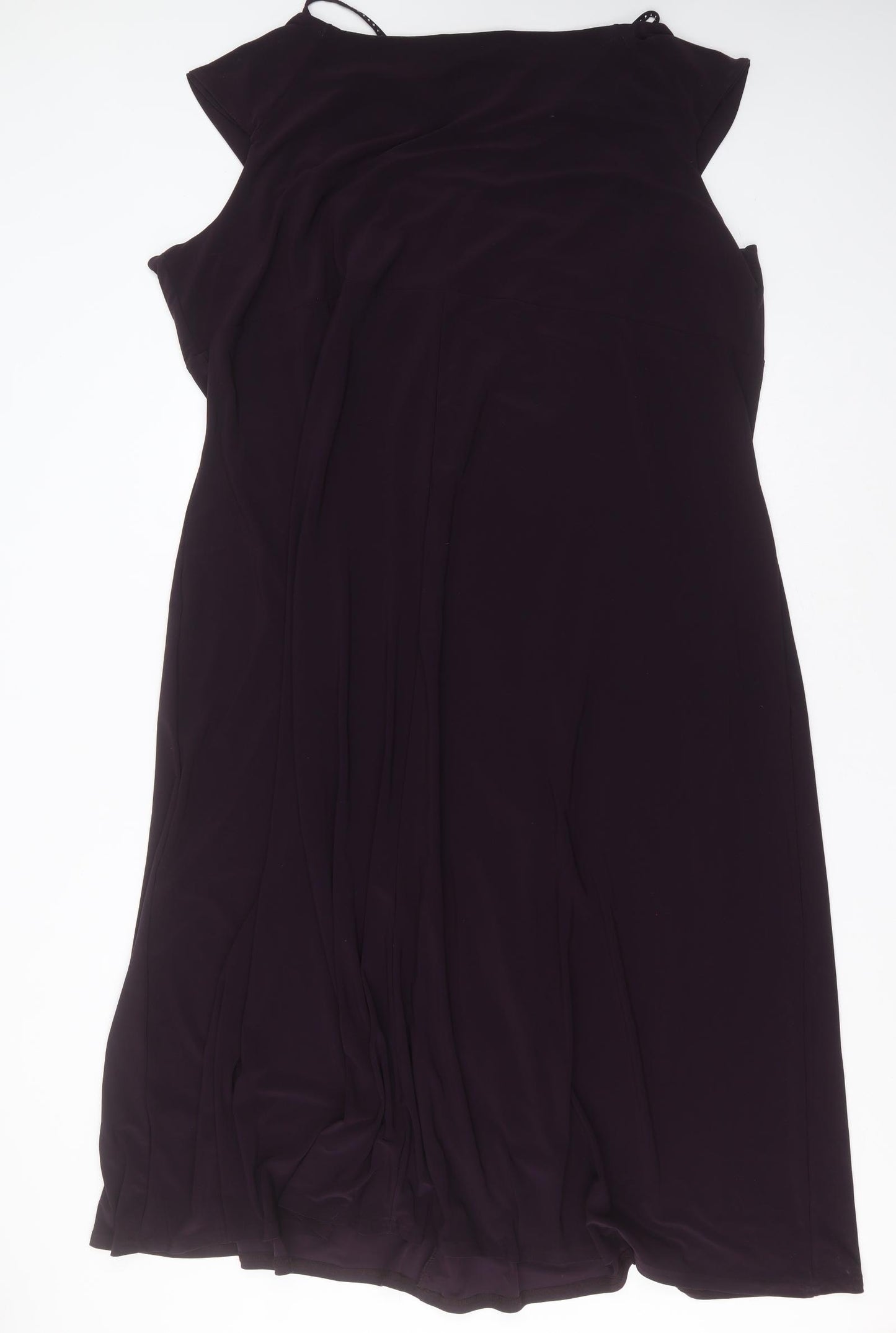 Johanna Hope Womens Purple  Polyester Maxi  Size 32  V-Neck