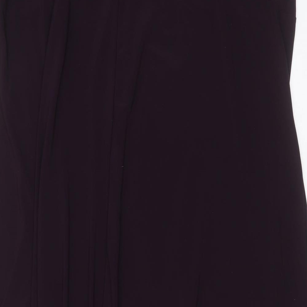 Johanna Hope Womens Purple  Polyester Maxi  Size 32  V-Neck