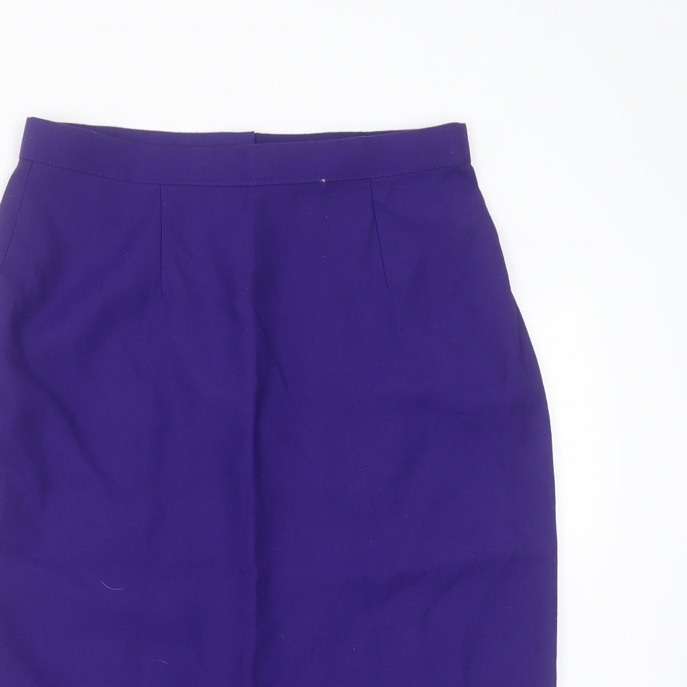 Etam Womens Purple  Polyester Straight & Pencil Skirt Size 14