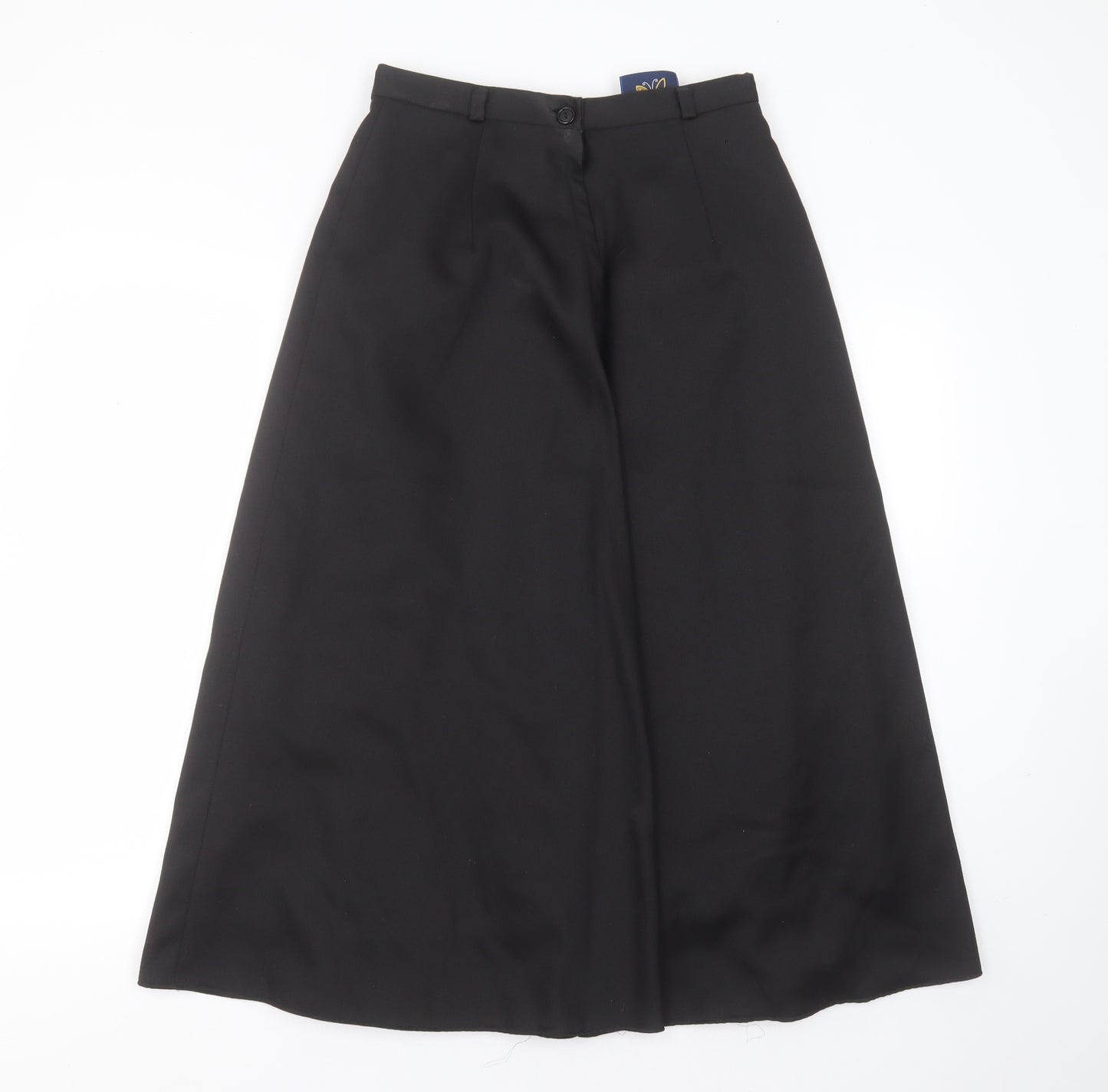 Trevira Womens Black  Polyester A-Line Skirt Size 14
