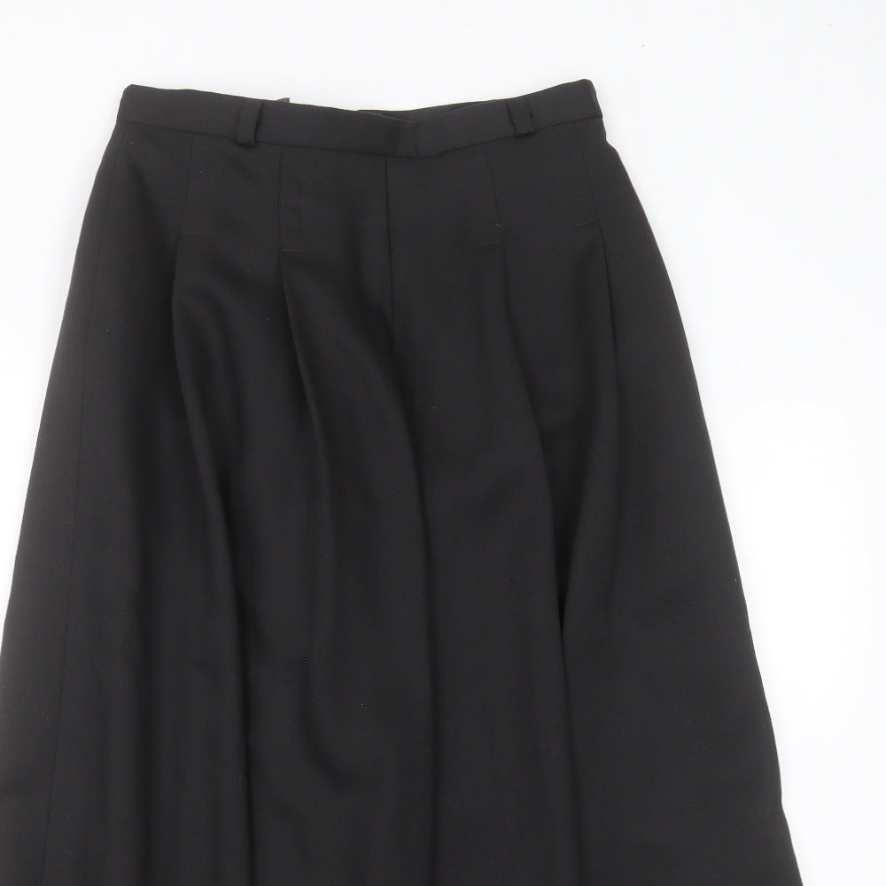 Trevira Womens Black  Polyester A-Line Skirt Size 14