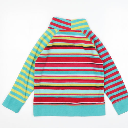 NEXT Girls Multicoloured Striped Polyester Pullover Sweatshirt Size 8 Years