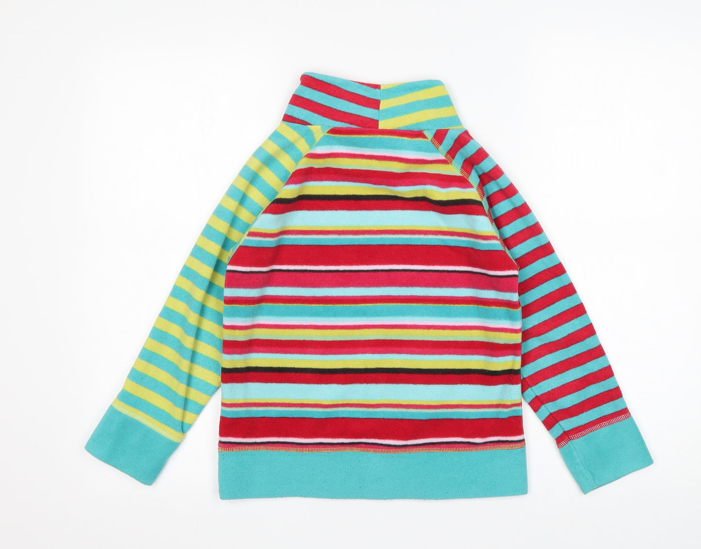 NEXT Girls Multicoloured Striped Polyester Pullover Sweatshirt Size 8 Years