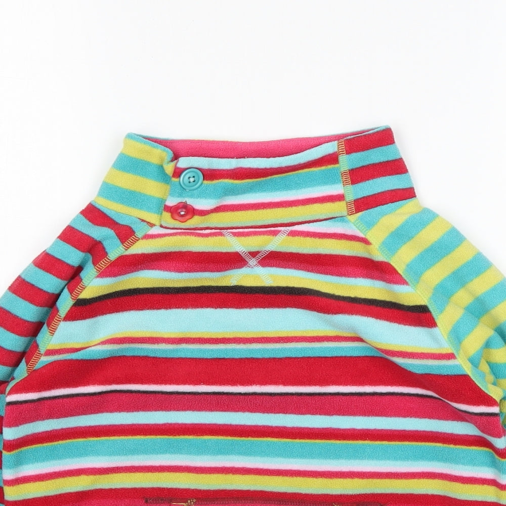 NEXT Girls Multicoloured Striped Polyester Pullover Sweatshirt Size 8 Years